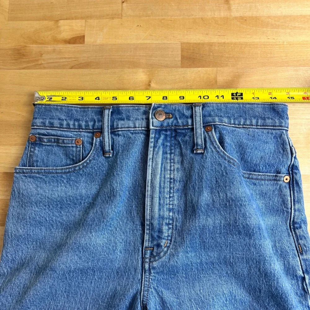 Madewell Jeans The Perfect Vintage Wide-Leg Crop Size 28 Tall Blue High Rise - Picture 10 of 14